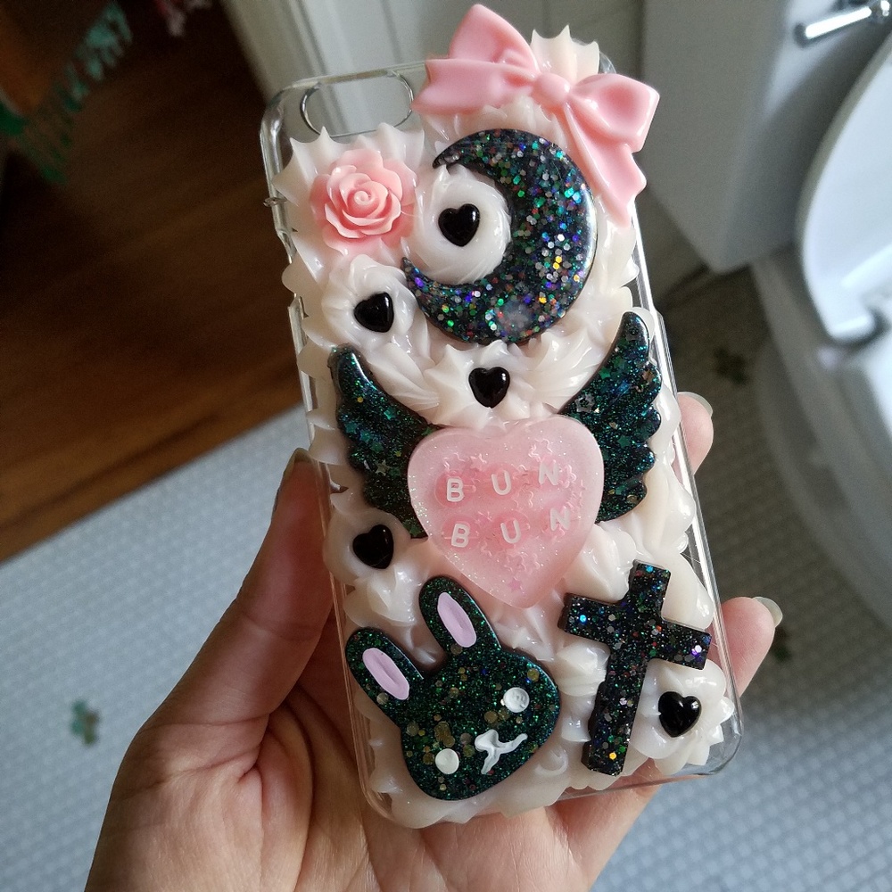 Iphone 6S Case - Bunny whip pink & black